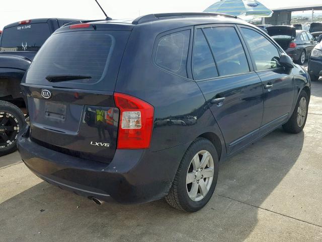 KNAFG526777100678 - 2007 KIA RONDO LX BLACK photo 4