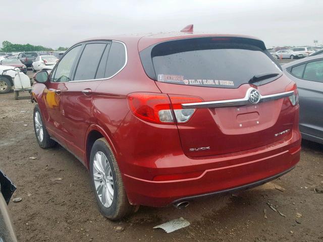 LRBFXBSAXJD006520 - 2018 BUICK ENVISION P RED photo 3