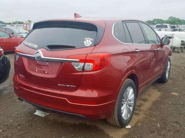 LRBFXBSAXJD006520 - 2018 BUICK ENVISION P RED photo 4