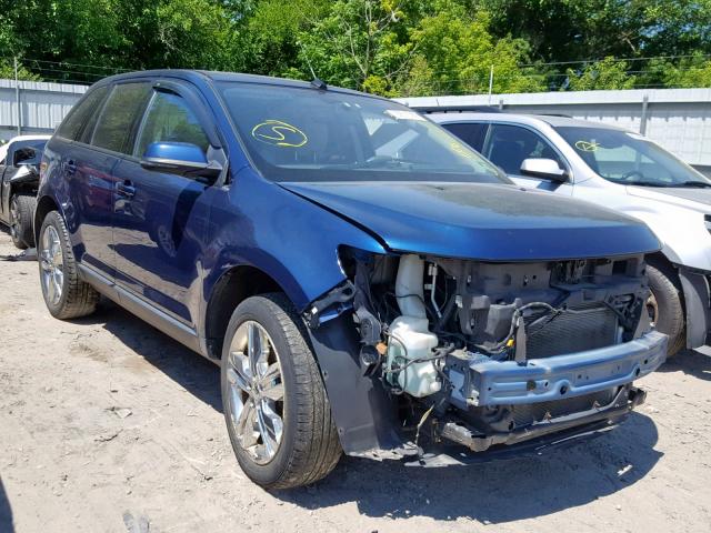 2FMDK4JC2CBA76748 - 2012 FORD EDGE SEL BLUE photo 1