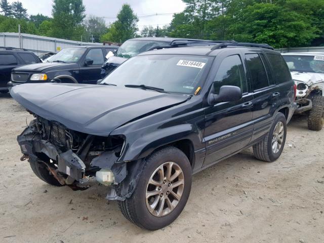 1J4GW58J44C160386 - 2004 JEEP GRAND CHER BLACK photo 2