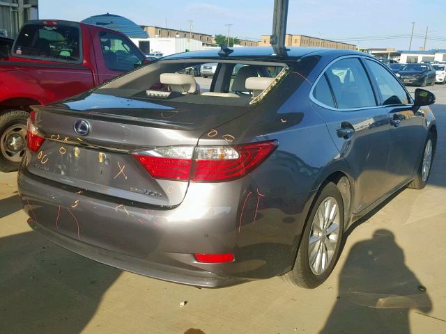 JTHBW1GG9D2032468 - 2013 LEXUS ES 300H GRAY photo 4