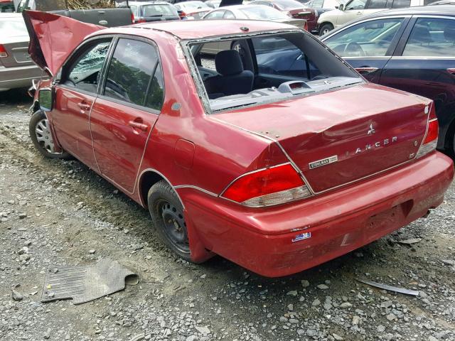 JA3AJ26E42U028734 - 2002 MITSUBISHI LANCER ES RED photo 3