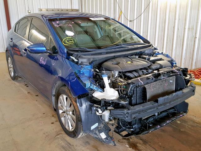 KNAFX4A89E5114720 - 2014 KIA FORTE EX BLUE photo 1