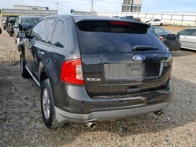 2FMDK3GC5BBB25828 - 2011 FORD EDGE SE BLACK photo 3