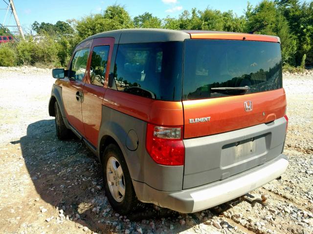 5J6YH28584L028392 - 2004 HONDA ELEMENT EX ORANGE photo 3