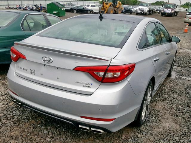 5NPE34AB5FH149052 - 2015 HYUNDAI SONATA SPO SILVER photo 4