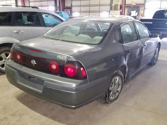 2G1WF52E559256705 - 2005 CHEVROLET IMPALA GRAY photo 4