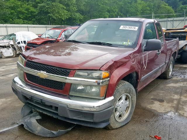 1GCCS199478159923 - 2007 CHEVROLET COLORADO MAROON photo 2