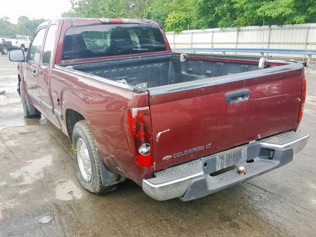 1GCCS199478159923 - 2007 CHEVROLET COLORADO MAROON photo 3