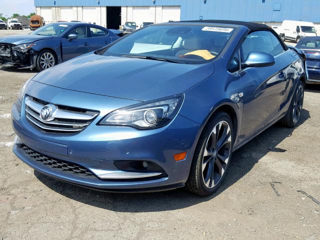 W04WH3N54HG109454 - 2017 BUICK CASCADA PR BLUE photo 2