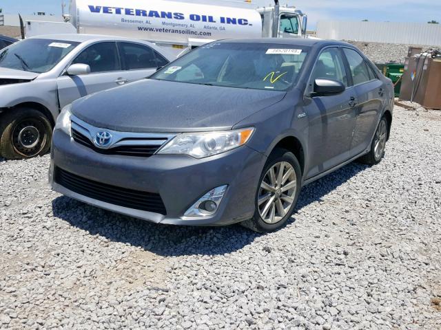 4T1BD1FKXCU029672 - 2012 TOYOTA CAMRY HYBR GRAY photo 2