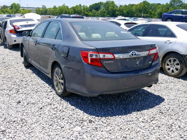 4T1BD1FKXCU029672 - 2012 TOYOTA CAMRY HYBR GRAY photo 3