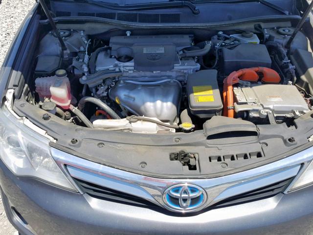 4T1BD1FKXCU029672 - 2012 TOYOTA CAMRY HYBR GRAY photo 7