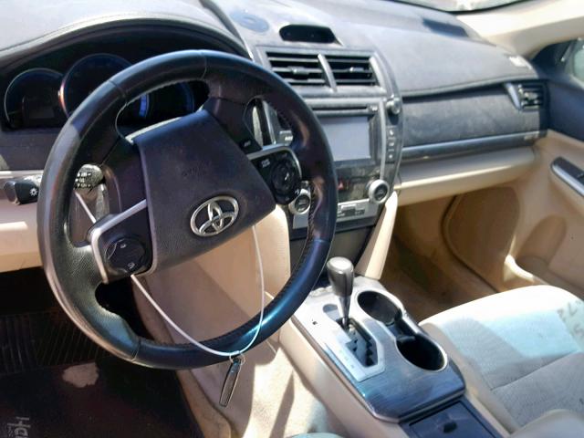 4T1BD1FKXCU029672 - 2012 TOYOTA CAMRY HYBR GRAY photo 9