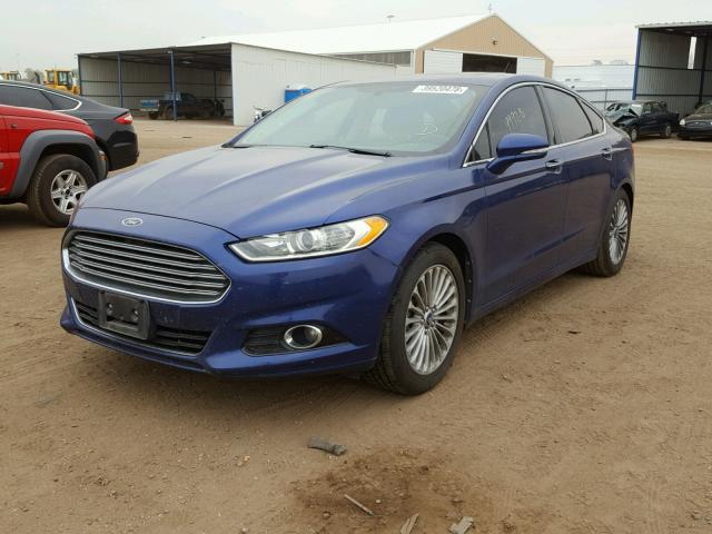 3FA6P0K90DR114769 - 2013 FORD FUSION TIT BLUE photo 2