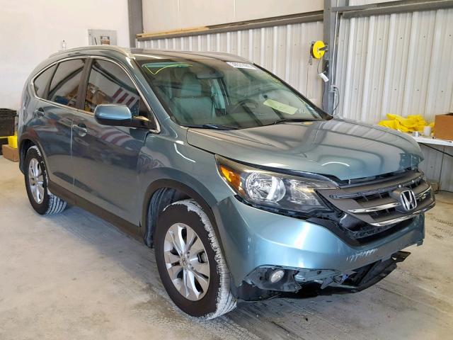 2HKRM3H70EH520658 - 2014 HONDA CR-V EXL BLUE photo 1