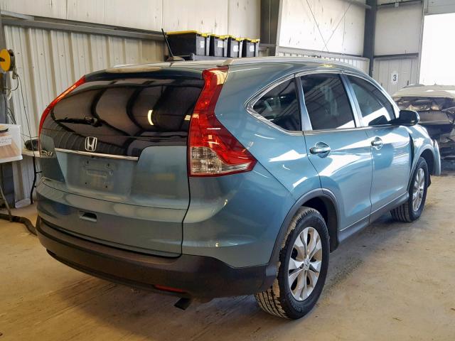 2HKRM3H70EH520658 - 2014 HONDA CR-V EXL BLUE photo 4