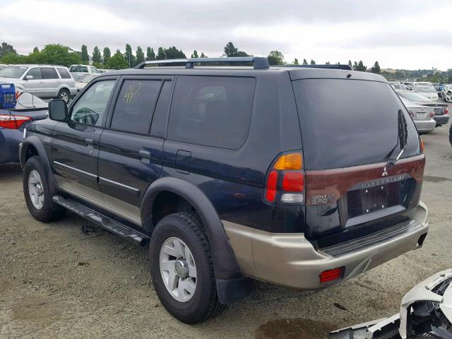 JA4LS31R92J028764 - 2002 MITSUBISHI MONTERO SP BLACK photo 3