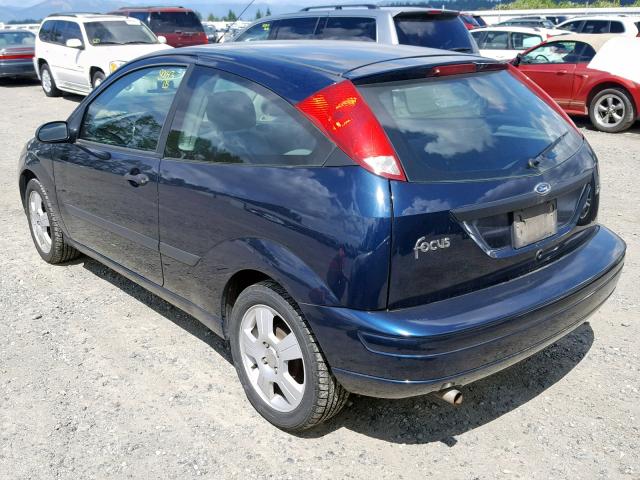 3FAFP31373R123675 - 2003 FORD FOCUS ZX3 BLUE photo 3