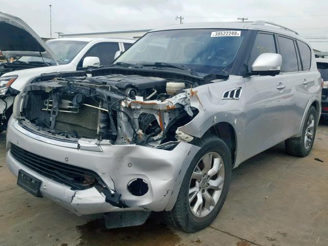 JN8AZ2NFXD9550699 - 2013 INFINITI QX56 SILVER photo 2