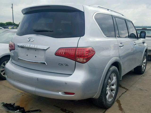 JN8AZ2NFXD9550699 - 2013 INFINITI QX56 SILVER photo 4