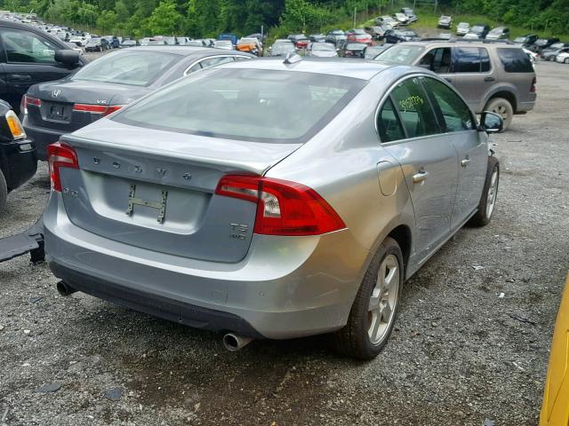 YV1612FH8D2184656 - 2013 VOLVO S60 T5 SILVER photo 4