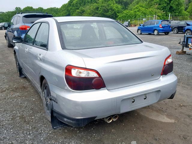 JF1GD29665H510079 - 2005 SUBARU IMPREZA WR SILVER photo 3