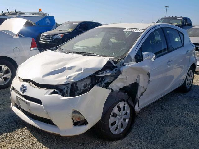 JTDKDTB39C1027086 - 2012 TOYOTA PRIUS C WHITE photo 2