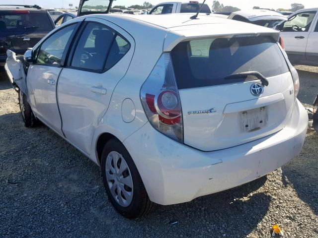 JTDKDTB39C1027086 - 2012 TOYOTA PRIUS C WHITE photo 3