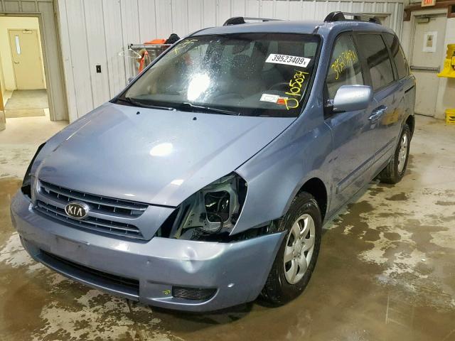 KNDMB133286239923 - 2008 KIA SEDONA BLUE photo 2