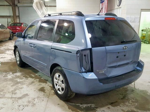 KNDMB133286239923 - 2008 KIA SEDONA BLUE photo 3