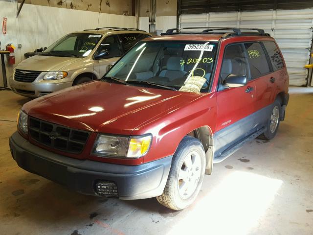 JF1SF6351YH720203 - 2000 SUBARU FORESTER L RED photo 2