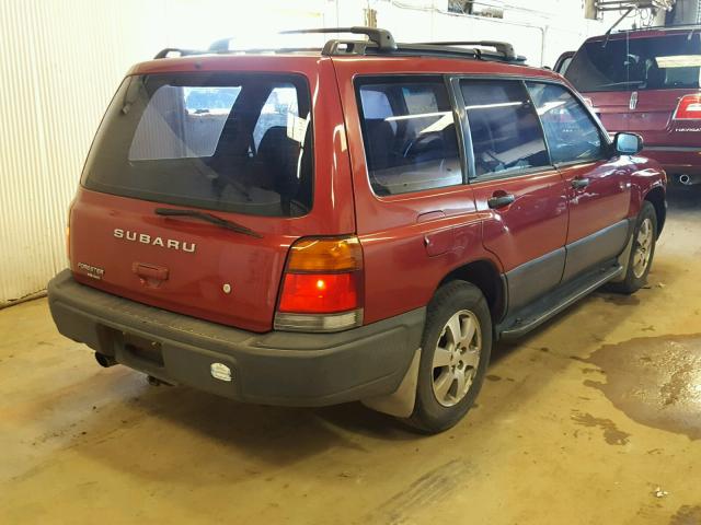 JF1SF6351YH720203 - 2000 SUBARU FORESTER L RED photo 4