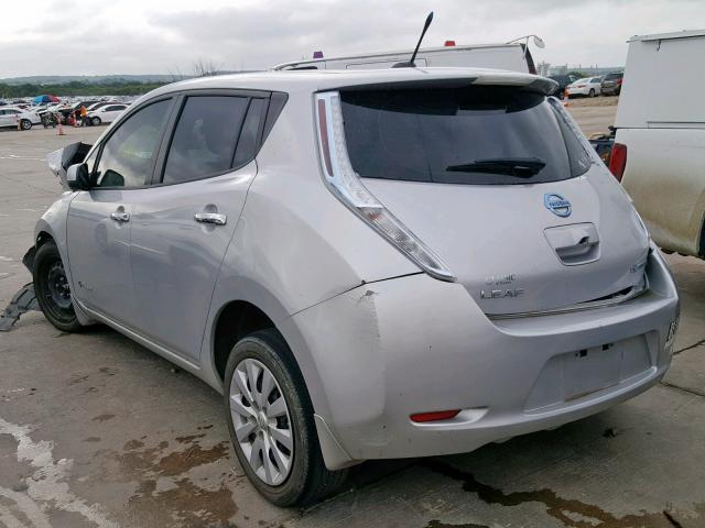 1N4AZ0CP4EC339505 - 2014 NISSAN LEAF S SILVER photo 3