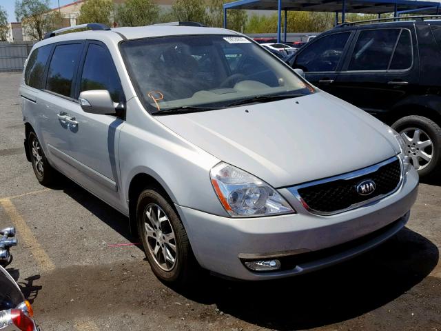 KNDMG4C72E6589568 - 2014 KIA SEDONA LX GRAY photo 1