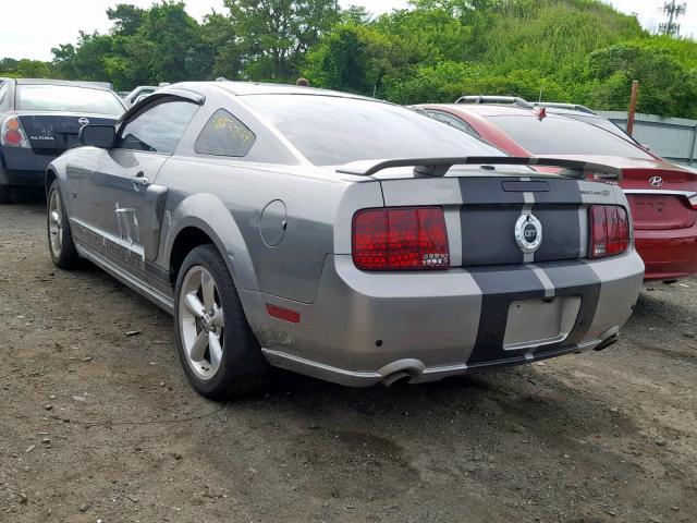 1ZVHT82H885171683 - 2008 FORD MUSTANG GT GRAY photo 3