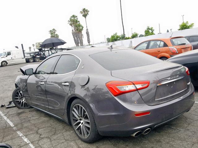 ZAM57XSAXG1170835 - 2016 MASERATI GHIBLI GRAY photo 3