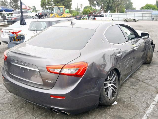 ZAM57XSAXG1170835 - 2016 MASERATI GHIBLI GRAY photo 4