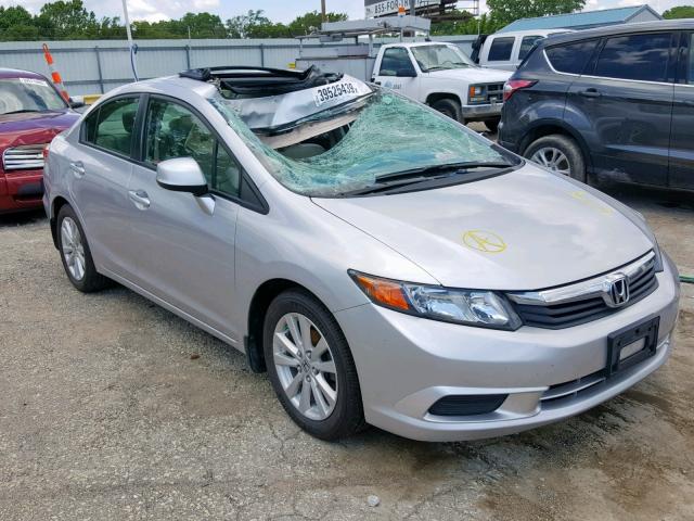 19XFB2F91CE007573 - 2012 HONDA CIVIC EXL SILVER photo 1