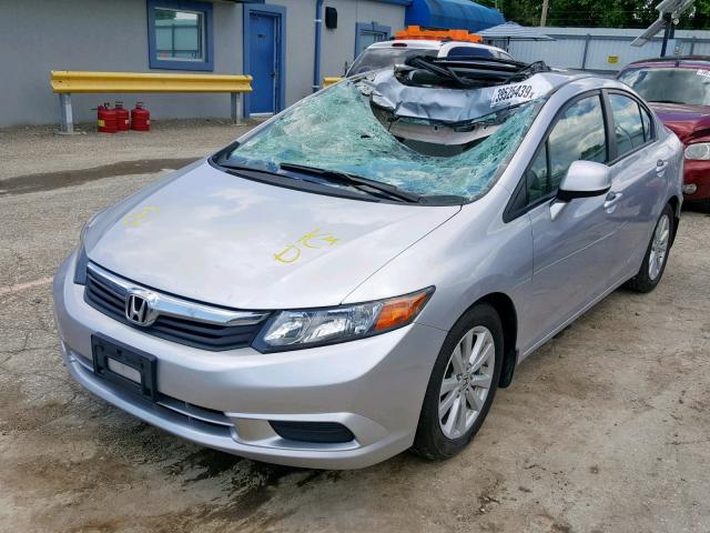 19XFB2F91CE007573 - 2012 HONDA CIVIC EXL SILVER photo 2