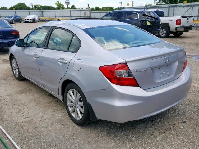 19XFB2F91CE007573 - 2012 HONDA CIVIC EXL SILVER photo 3