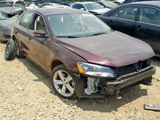 1VWBN7A32DC123943 - 2013 VOLKSWAGEN PASSAT SE MAROON photo 1