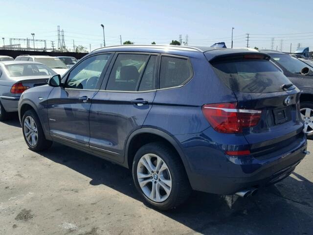 5UXWX7C51H0S19016 - 2017 BMW X3 XDRIVE3 BLUE photo 3