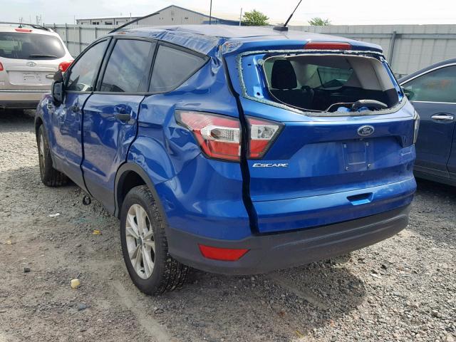 1FMCU0F76HUD52280 - 2017 FORD ESCAPE S BLUE photo 3