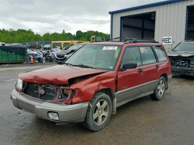 JF1SF6550XH707857 - 1999 SUBARU FORESTER S RED photo 2