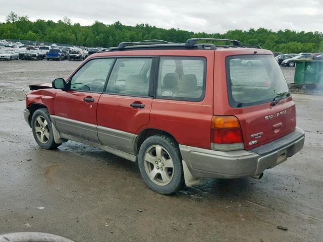 JF1SF6550XH707857 - 1999 SUBARU FORESTER S RED photo 3