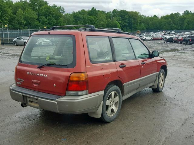 JF1SF6550XH707857 - 1999 SUBARU FORESTER S RED photo 4