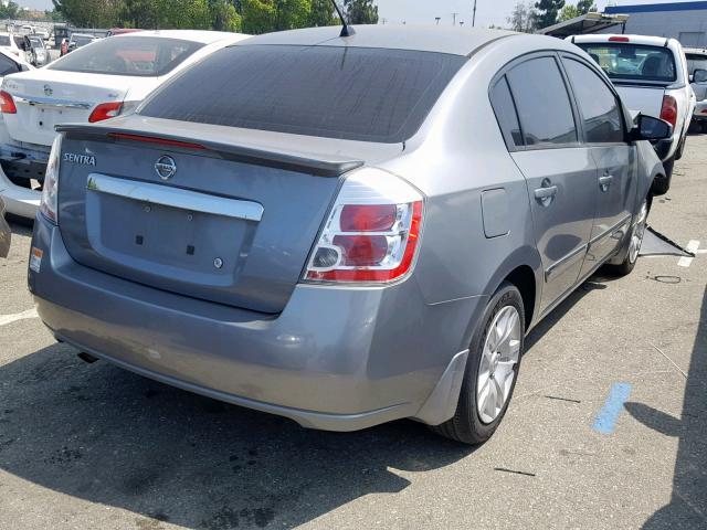 3N1AB6AP4CL706864 - 2012 NISSAN SENTRA 2.0 GRAY photo 4