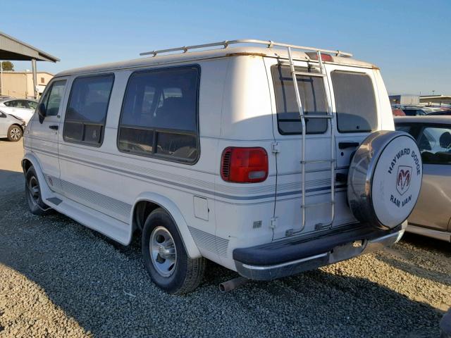 2B6HB21Y5SK540155 - 1995 DODGE RAM VAN B2 WHITE photo 3